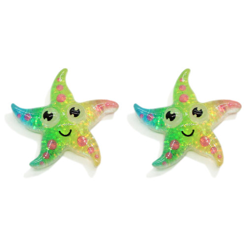 Surtido de cabujones de resina de animal marino con espalda plana pulpo caballo de mar estrella de mar concha de pez dorado artesanía para funda de teléfono decoración de pinzas para el cabello