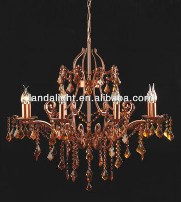 Amber Crystal Pendant Chandelier