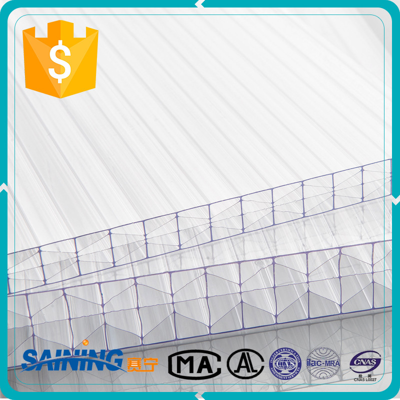 X type triple wall polycarbonate sheet multilayer polycarbonate hollow sheets