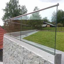 Frameless glass stair railing Kit