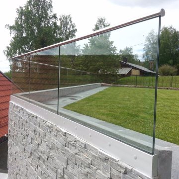 Frameless glass stair railing Kit