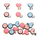2020 New Novelty Designs Round Resin Clock Peach Heart Cabochon Pink Blue Color Ornament for Girl Hair Bow Supplier Scrapbook Ac
