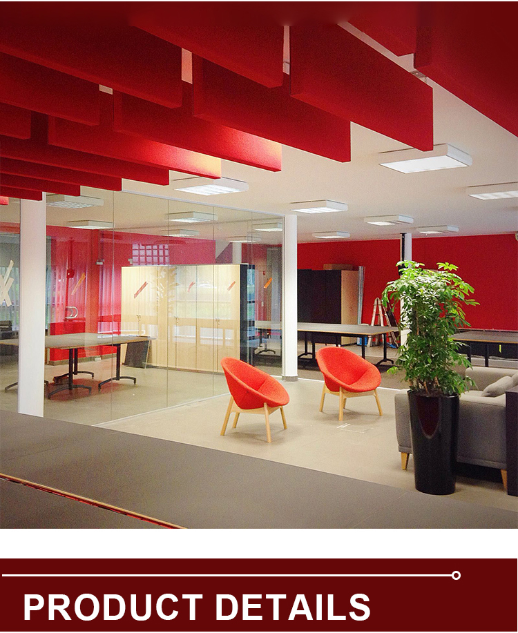 Teto acústico PET PET acoustic ceiling