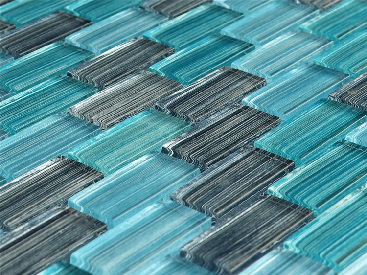 Luxury Villa Project Swimming Pool crystal Blue Glass Mosaic Tile