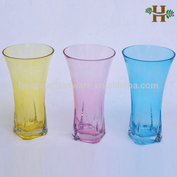 handmade colored glass vase,