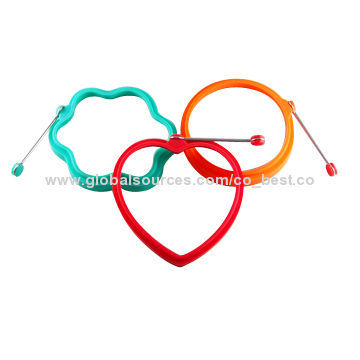 Silicone fried eggs shape, flower, heart and round shape, various colors are available