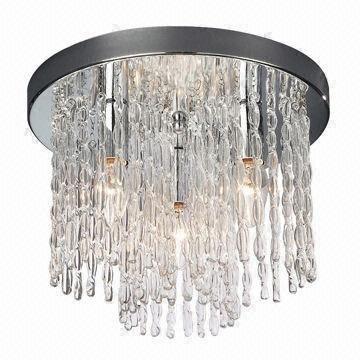 LED Ceiling Lights with Glass Chandelier