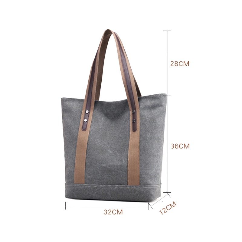 Fashion Canvas Handbag for Women Travel Ladies Handbag Shoulder Bag Satchel Tote Bag Custom