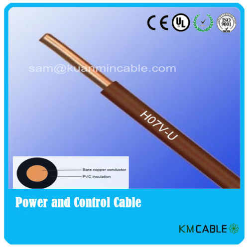 H07V2-U,solid copper wire conductor,pvc sheath cable,construction cable