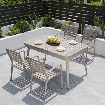 Aluminum Frame Legs Chairs Outdoor Dining set