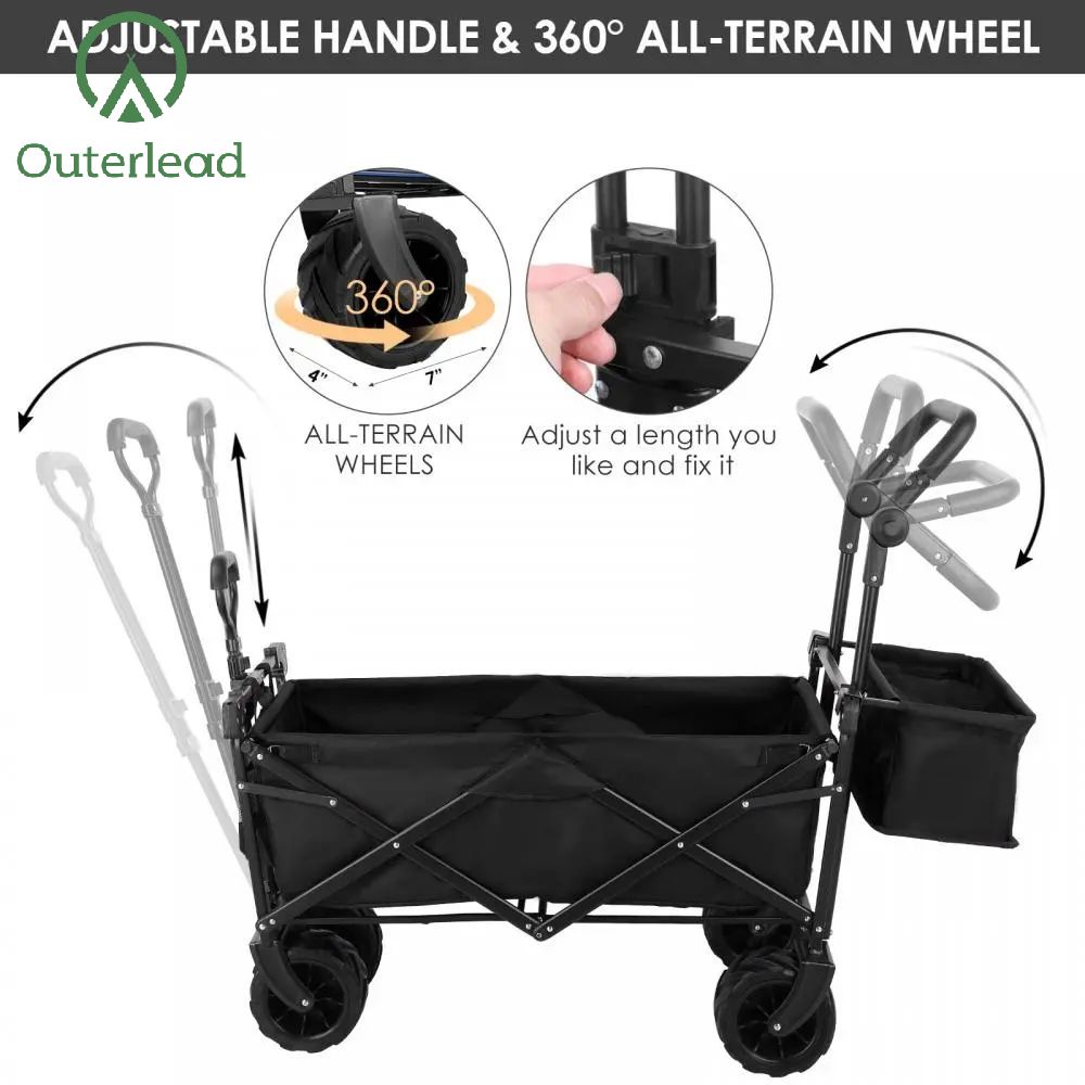 Folding Stroller Wagon With Canopy 2 Jpg