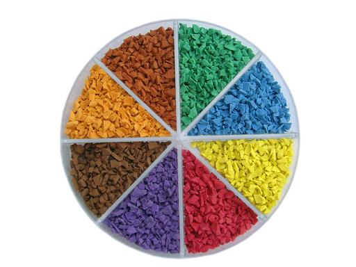 Colored Rubber Granules for Indoor Outdoor Sports Surfaces