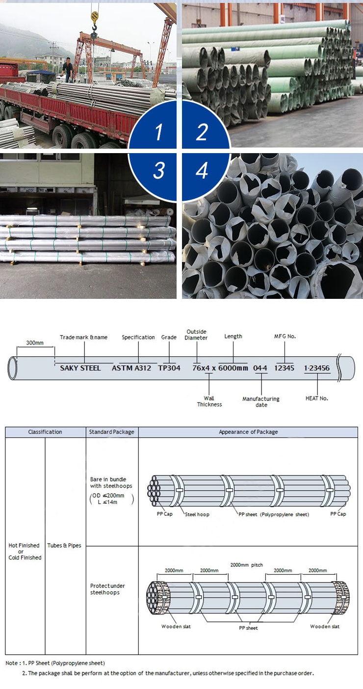 4 inch astm tp304l stainless seamless pipe