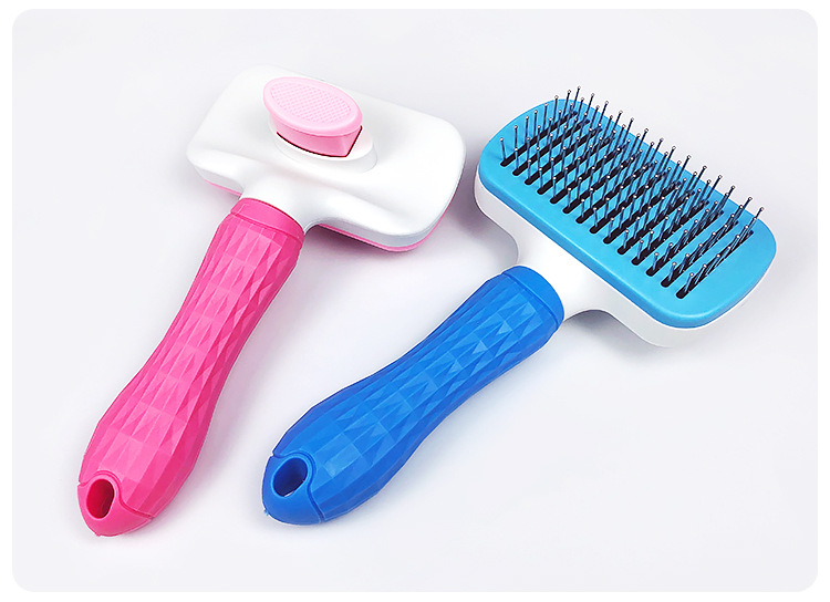 Pet Hair Removal Comb Dog Comb Self-Cleaning Steel Needle Comb One-Button Cleaning Automatic Hair Removal Cat Brush