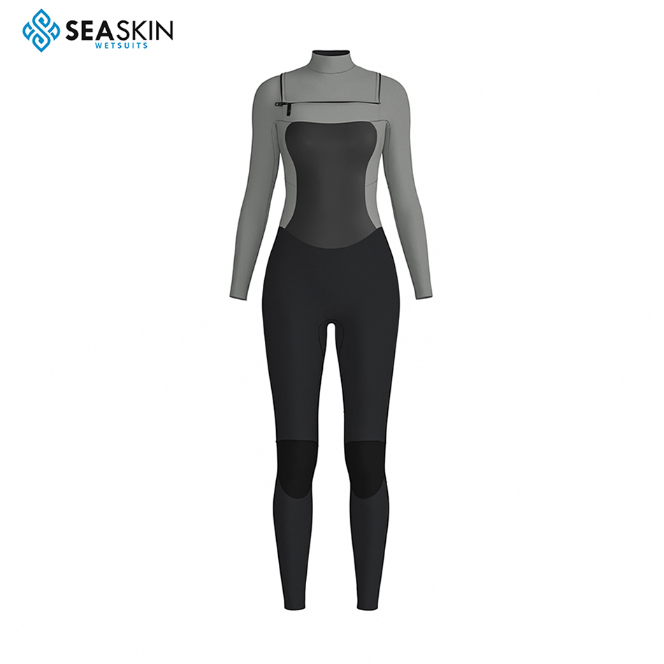 Zeein -borst zip dames surfen met lange mouwen wetsuit