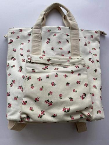 Sacs à dos mignons Girly blanc et rose à motif fleuri