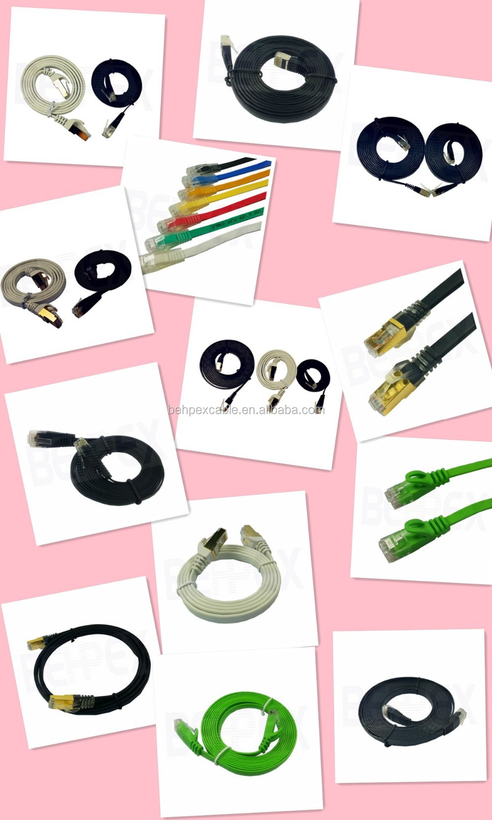 Extra Flat UTP Cat6 Cable 8 Pin Cable with High Quality