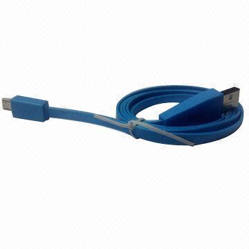 USB Mobile Phone-PC Data Cable with USB Connector, Different Colors Available