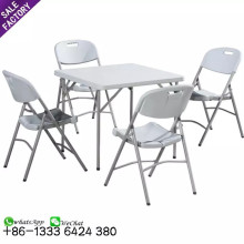 Sinoperfect Outdoor White Plastic Folding Table and Chair Sets for Events, Weddings, and Parties
