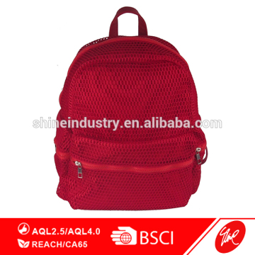 Latest Soft Red Nylon Mesh Back Pack