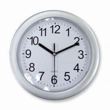 Circular Plastic Quartz Wall Clock, Various Colors and Finishes are Available