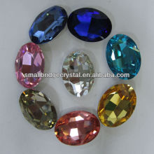 Oval crystal stone for jewelry, clothing