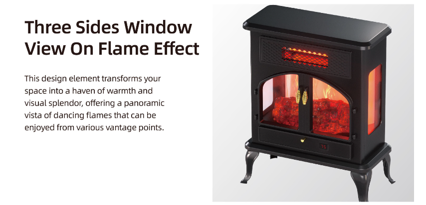 Electric Fireplace Wall Mounting 1400W E Electric Fireplace Heater Stove Flame Effect Electric Fireplace Heater