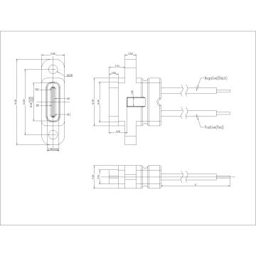 2P Female Waterproof Molding With Screw With Wire