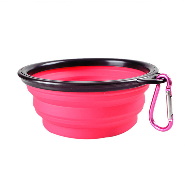 Free Sample Custom Foldable Silicone Pet Water Bowl Collapsible Travel Dog Bowl