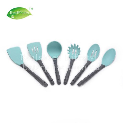 Nouveau Design PP Poignée Silicone Ustensiles de Cuisine Set