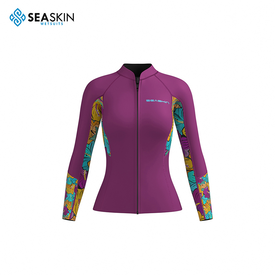 SeaSkin 2mm Mulheres Surfing Jacket Mantenha o tecido quente