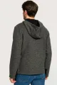 Mens terikat hoodies pullover melange fleece