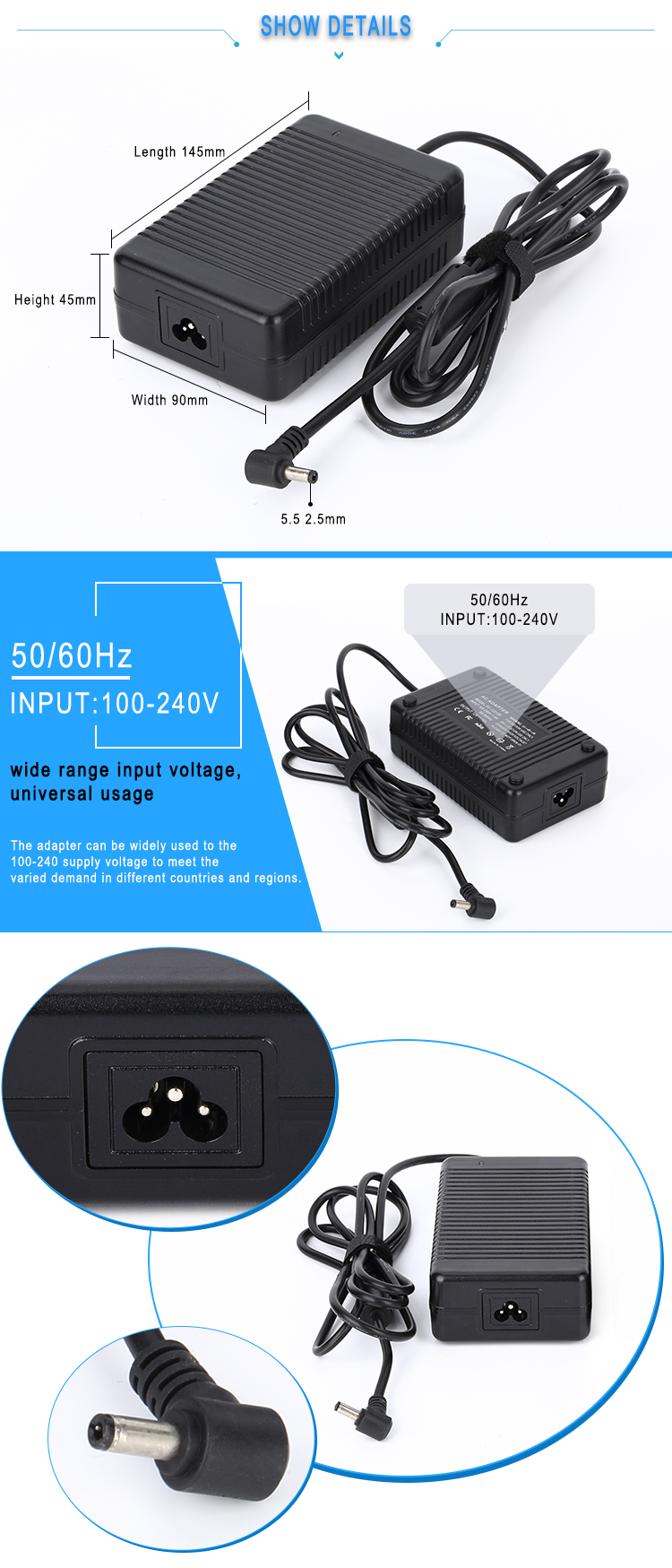 5v 9a power adapter