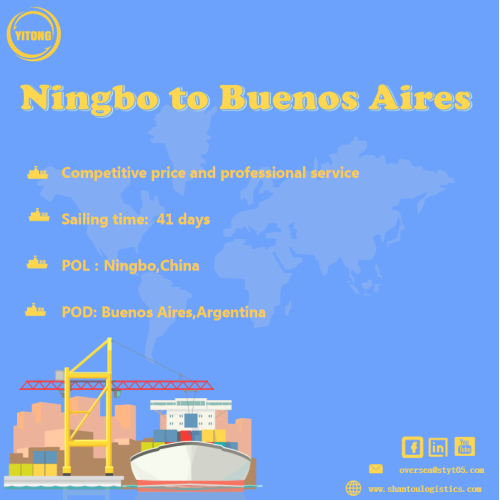 Frete marítimo de Ningbo a Buenos Aires