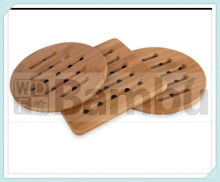 -HOT SALLING- Bamboo S/2 Trivets-1 round, 1-square