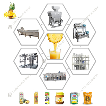 Industrial Customized Pineapple Orange Apple Juice Processing Line and Extracting Machines