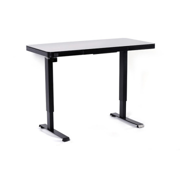 Sit Stand Desk Office Modern Tempered Glass Desk