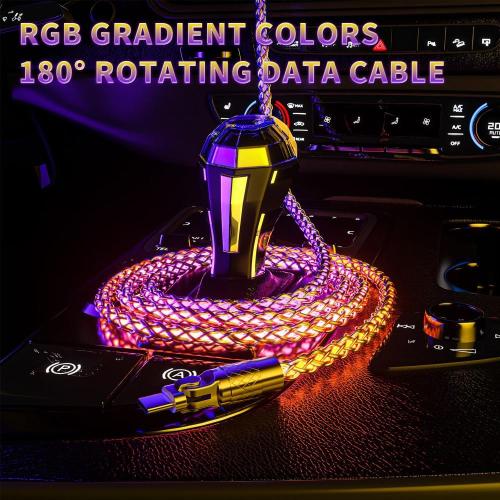 RGB kalis air berkedip kabel mudah alih mikro/jenis-c/ringan