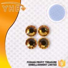 YHB OEM and ODM service flat back Round shape crystal hot fix rhinestone transfers