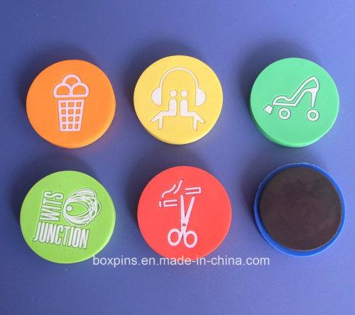 Soft PVC/Rubber 2D Round Fridge Magnet Wholesale