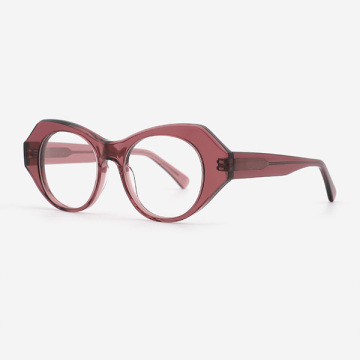 Irregularly cat-eye Acetate Female Optical Frames 23A3185