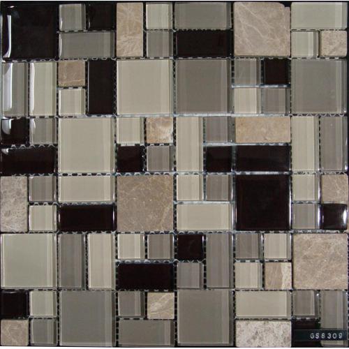 Glass Mixed Stone Mosaic Tile