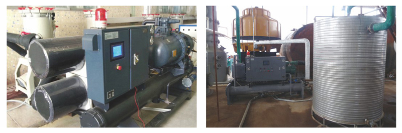 Water cooled 20 30 50 100 200 500 ton chiller price recirculating water industrial screw chiller