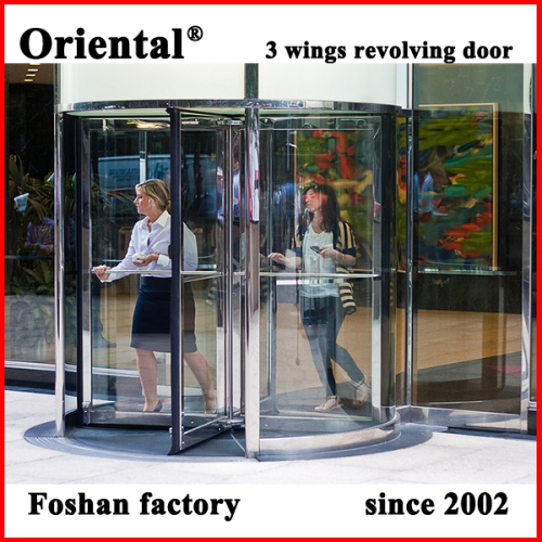 Four-wing Automatic Revolving sliding glass door (with exhibition box)