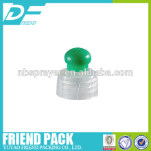 28/410 push pull cap in smooth cap transparent color, plastic bottle cap push pull
