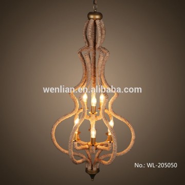 Vintage rope chandelier for wholesale lighting