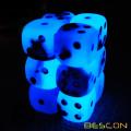 Bescon Two Tone Glowing Dice D6 16mm 12pcs Set BLUE DAWN, 16mm Six Sided Die (12) Block of Glowing Dice