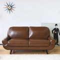 Chesterfield Leder Gepolstertes Loveseat Armlehne Sofa