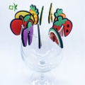 Hot Sale Custom Fruit Design Silicone Drink Marker