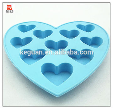 S-A0034 popular colorful silicone heart shape cake model